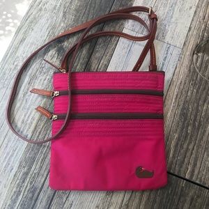 Dooney & Bourke fuschia nylon crossbody